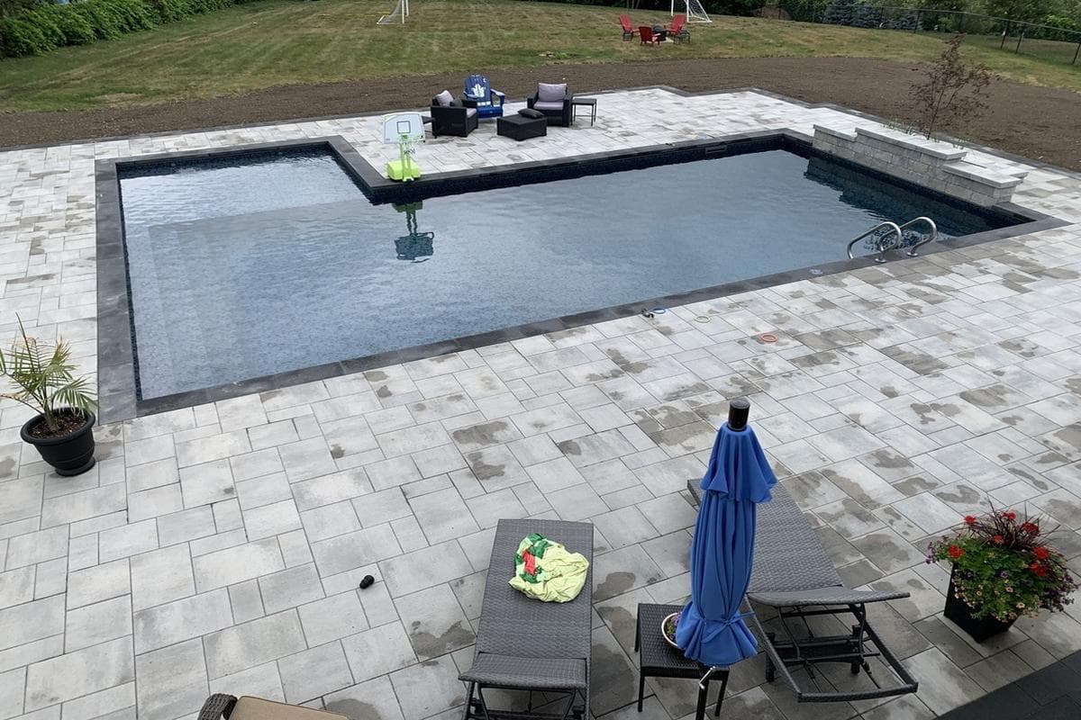 Premium stone pool surround